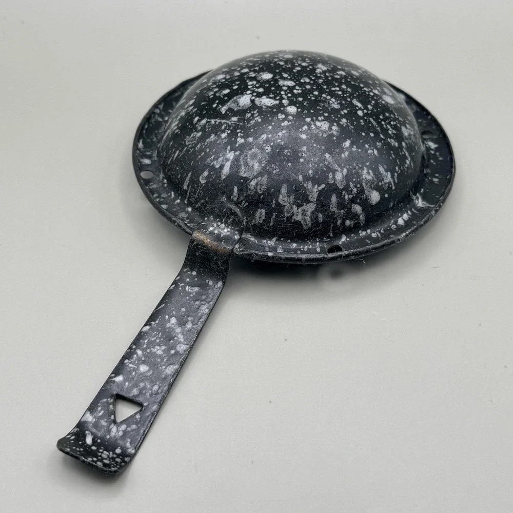 Vintage Black Speckled Enamelware Dipper Ladle Camping Rustic Farmhouse Decor